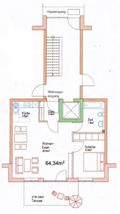Ferienwohnung In Ruhiger Lage, 2 Zimmer, 64 Qm Guenzburg 0*,  Germany